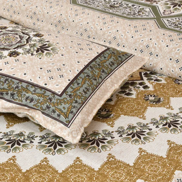 Green_Cotton_Kaleen_Classic_Double_Bedsheet_With_Pillow_Cover_100_X_108_Cm